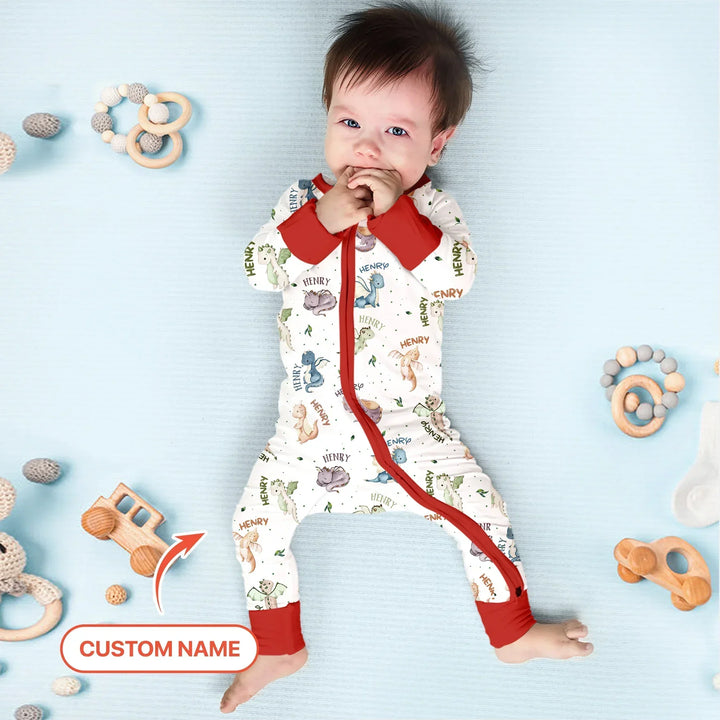 Sweet Baby Dragons Custom Name Bamboo Convertible Zippy