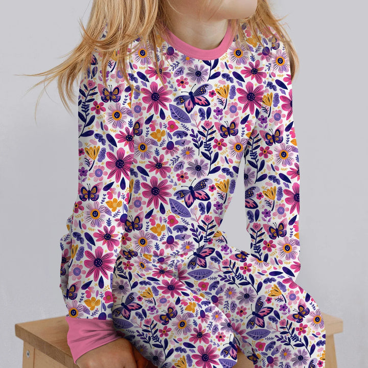 Moody Floral Bamboo Two Piece Long Sleeve Pajama Set
