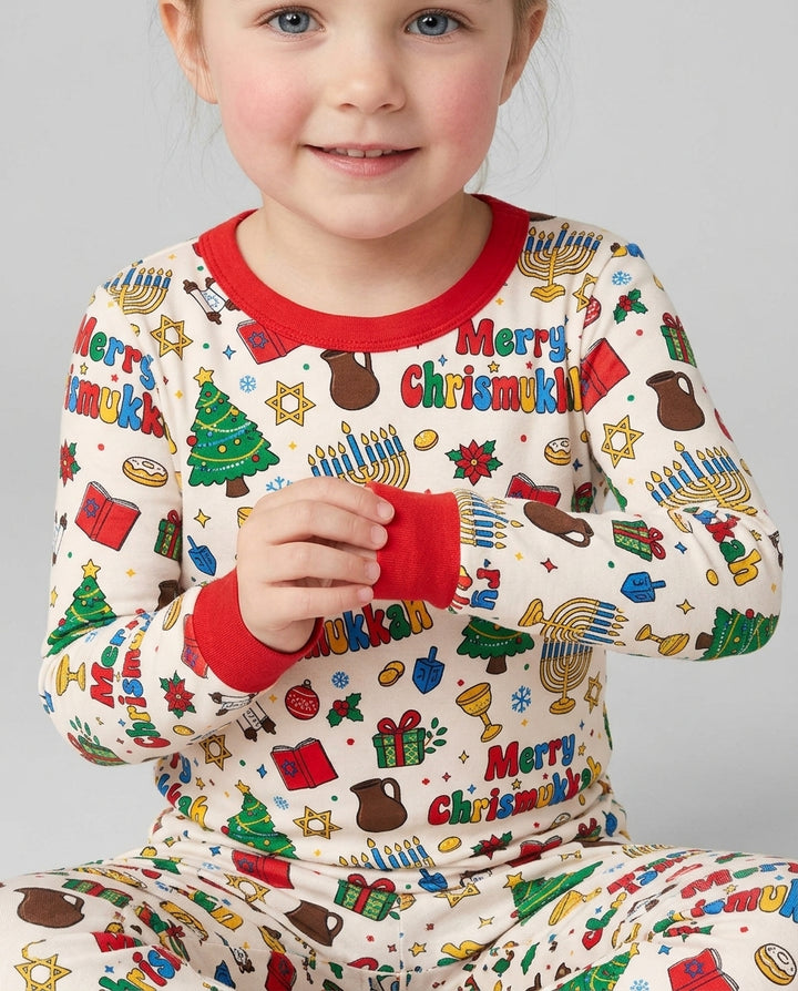 Merry Chrismukkah Bamboo Two Piece Long Sleeve Pajama Set