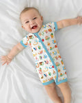 Arabic Alphabet Bamboo Shorty Zippy