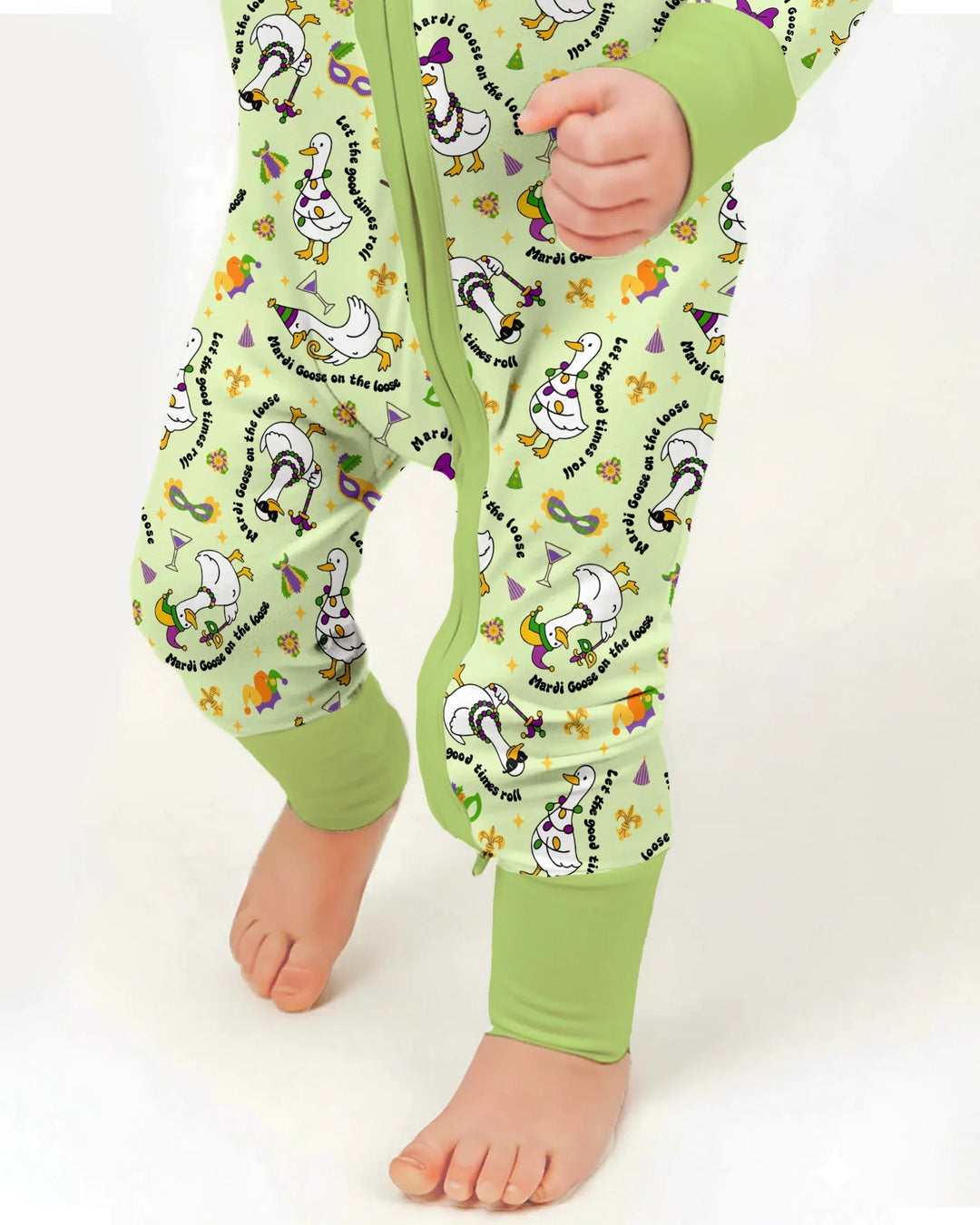 Mardi Gras Silly Goose Bamboo Convertible Zippy