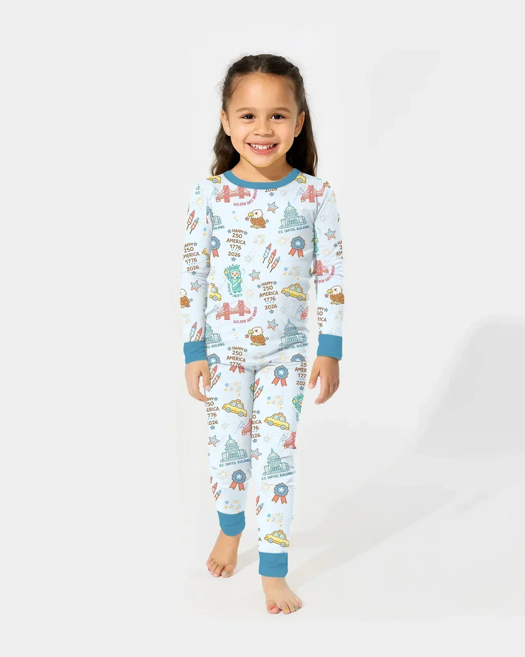 250 Years Of Freedom Bamboo Two Piece Long Sleeve Pajama Set