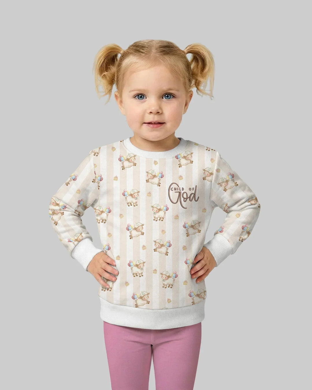 Child Of God Embroidered Baby Bamboo Crewneck Sweatshirt