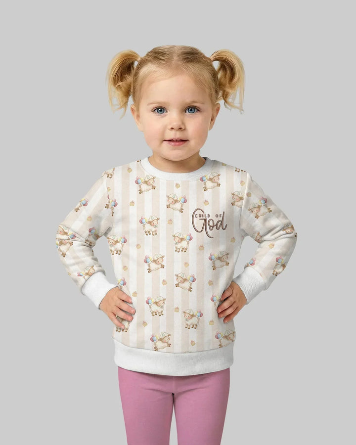 Child Of God Embroidered Baby Bamboo Crewneck Sweatshirt