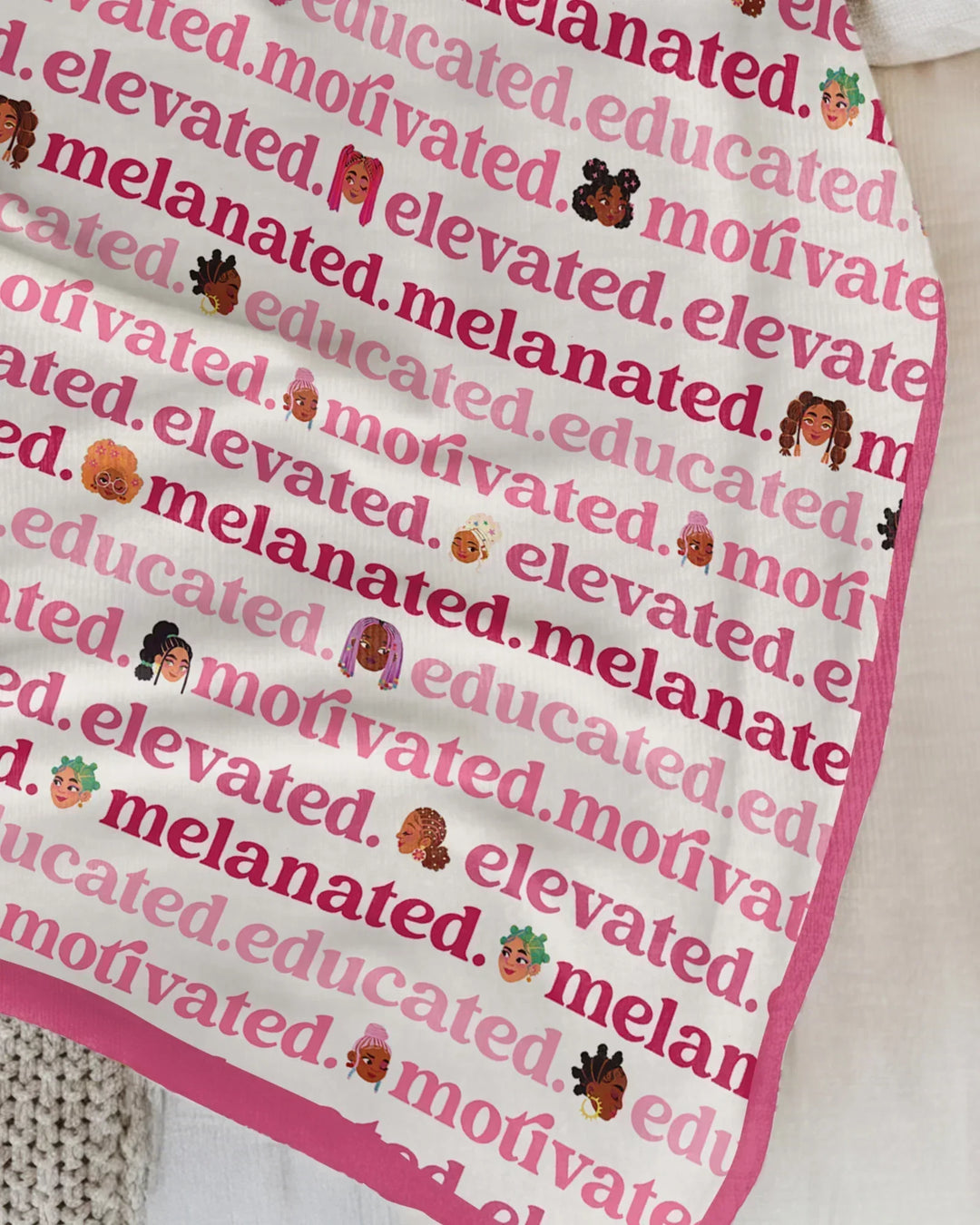 Educated Motivated Elevated Melanated Bamboo Blanket
