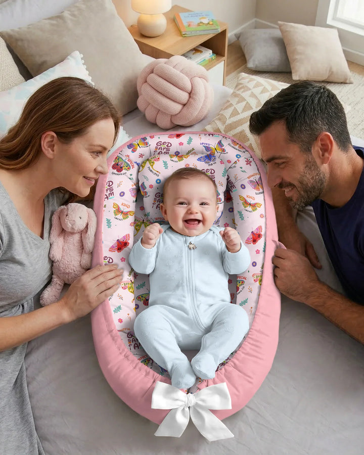 God says I am Butterfly Bamboo Baby Nest Bed