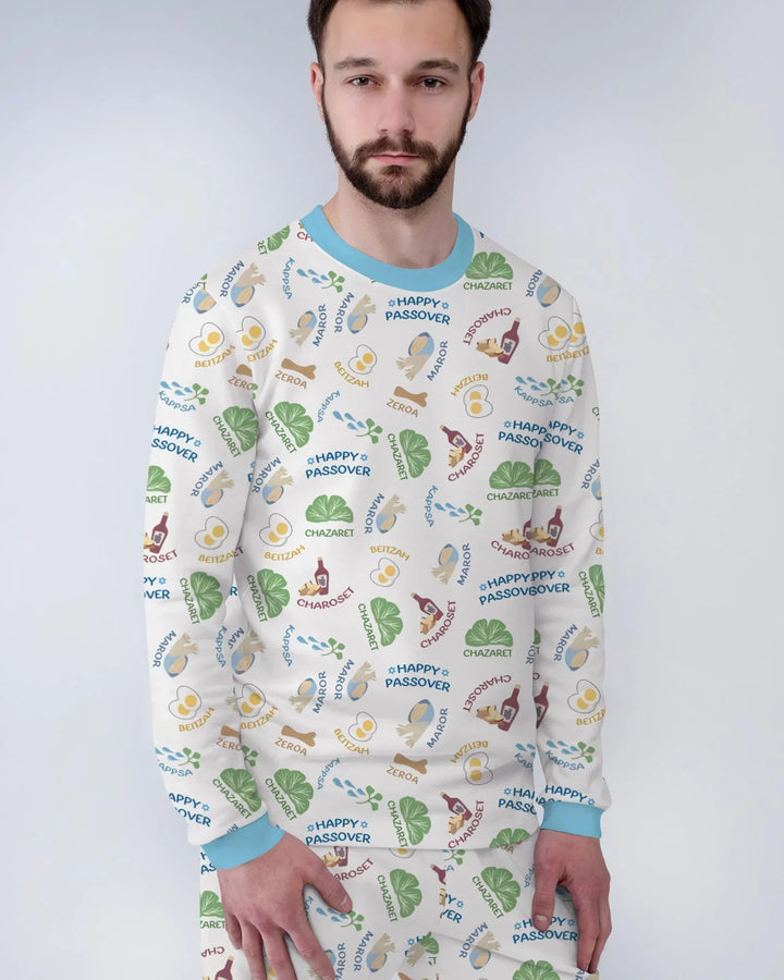 Happy Passover Matching Family Bamboo Men's Pajama Set