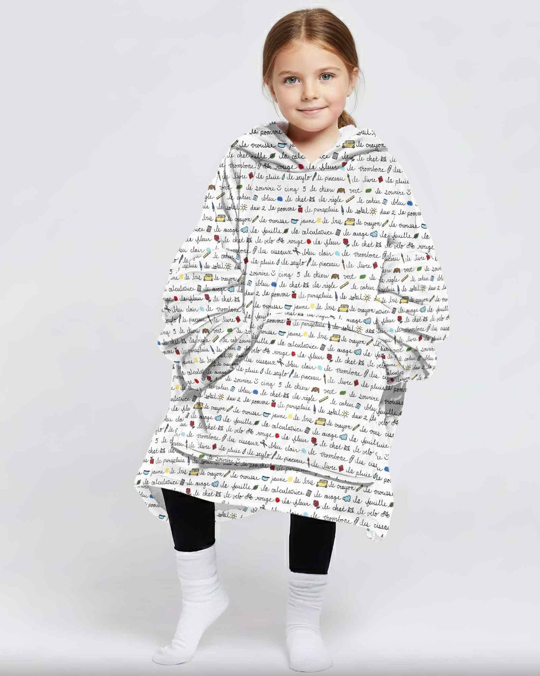 French Classroom Notes Bamboo Blanket Hoodie