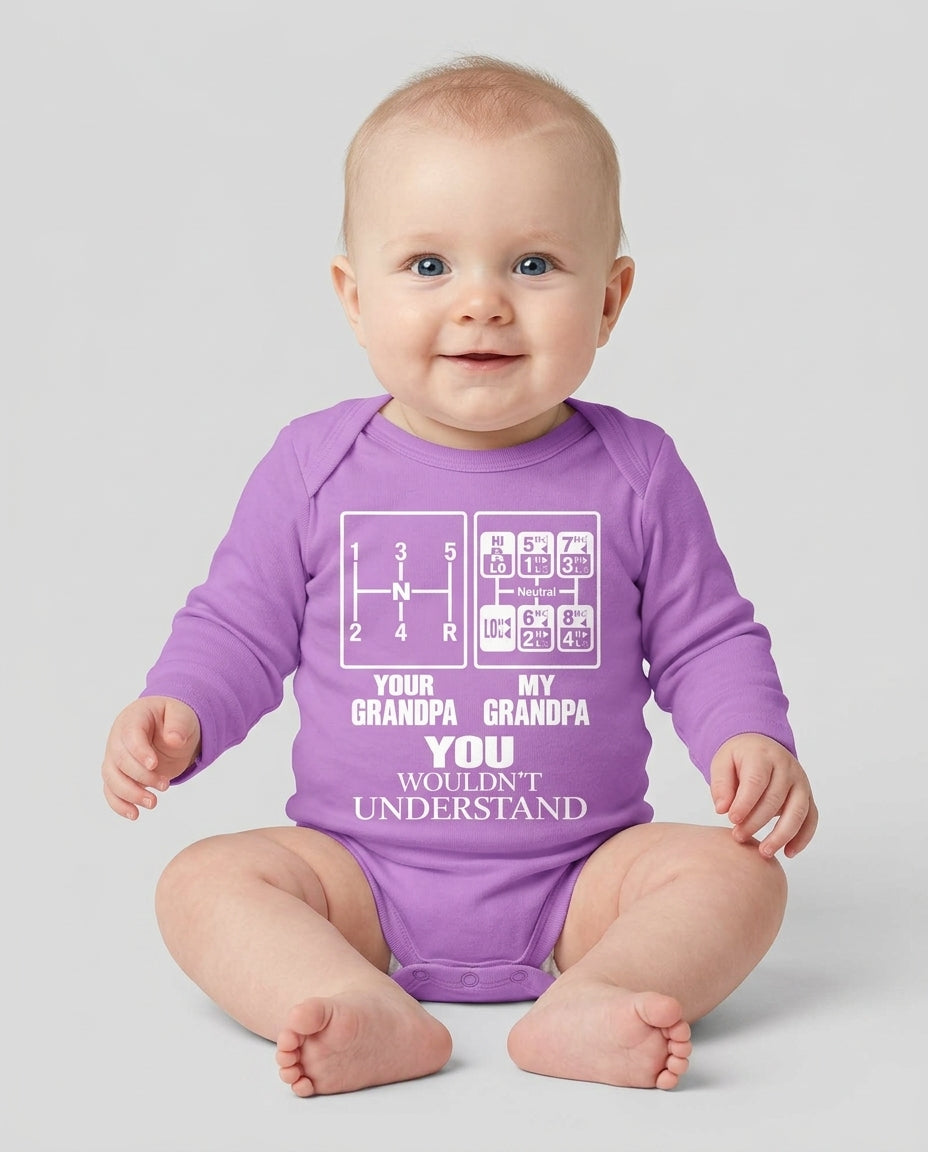 Grandpa Knows The Gears Bamboo Bodysuit