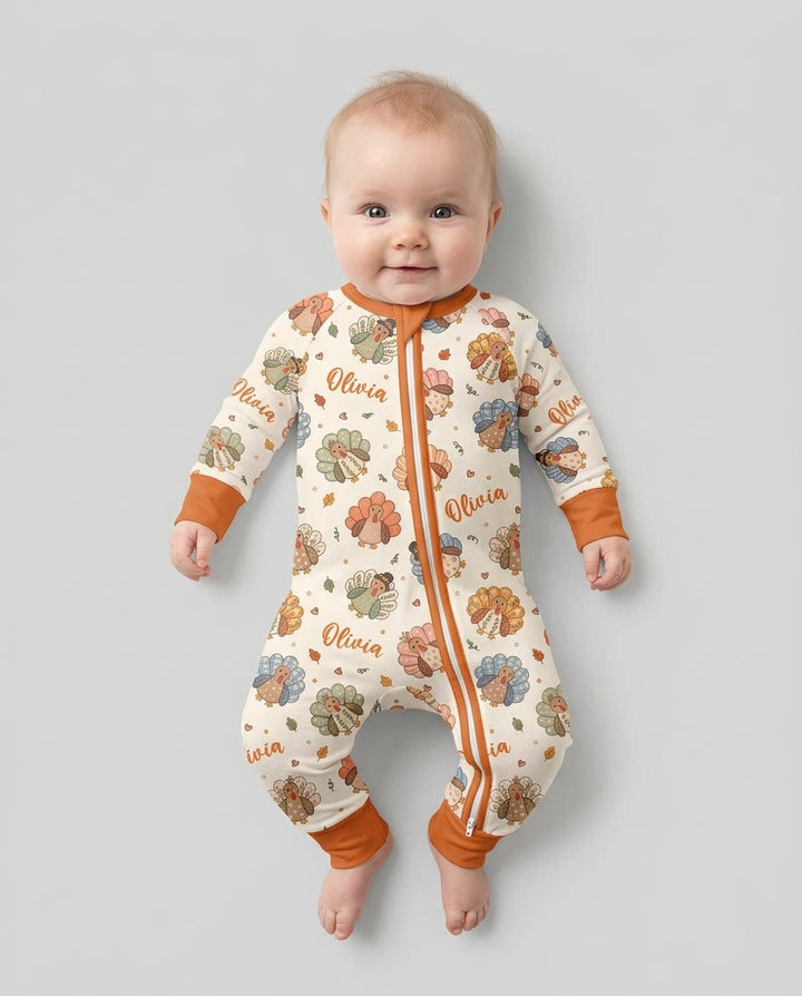 Custom Name Boho Turkey Bamboo Convertible Zippy