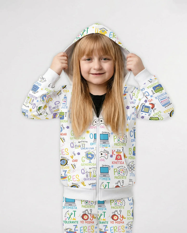 You Are Spanish Alphabet Version Bamboo Zip Hoodie