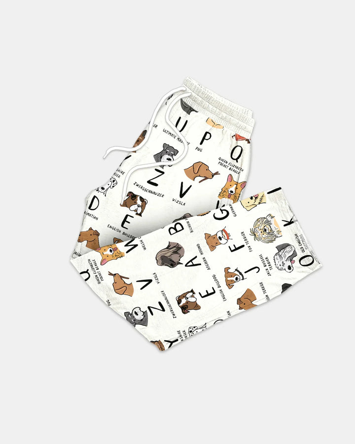 Funny Dogs Alphabet Bamboo Men's Pajama Set