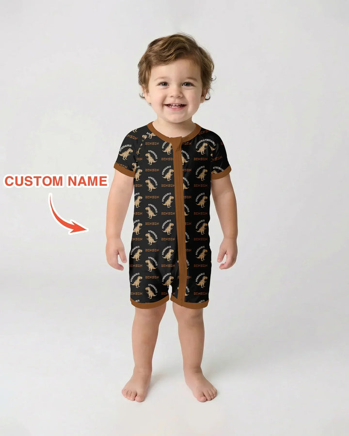 Custom Name Afikosaurus Bamboo Shorty Zippy