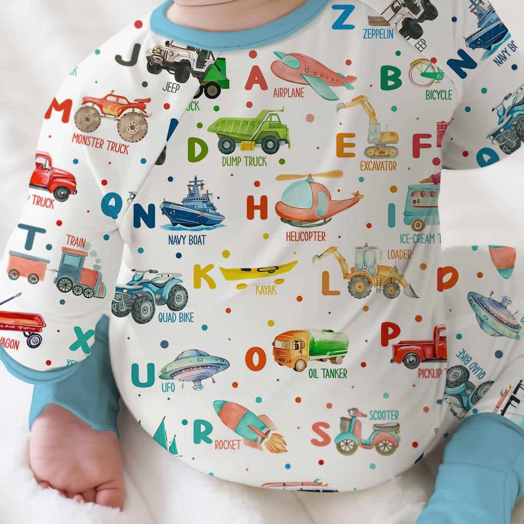 Transportation Alphabet Bamboo Convertible Zippy