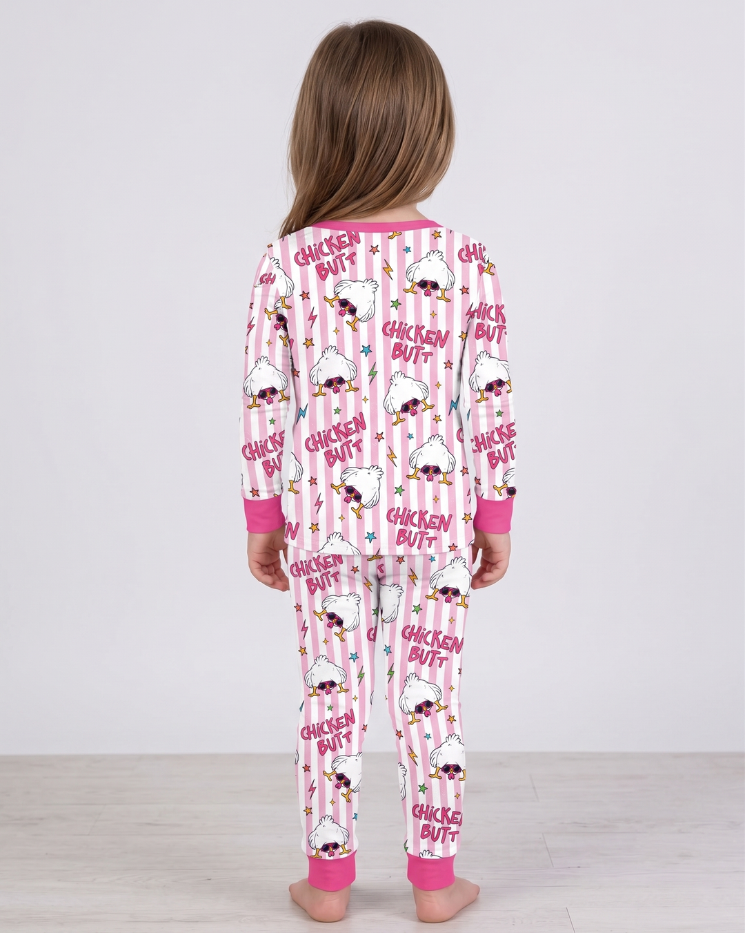 Guess What? Chicken Butt! Bamboo Two Piece Long Sleeve Pajama Set