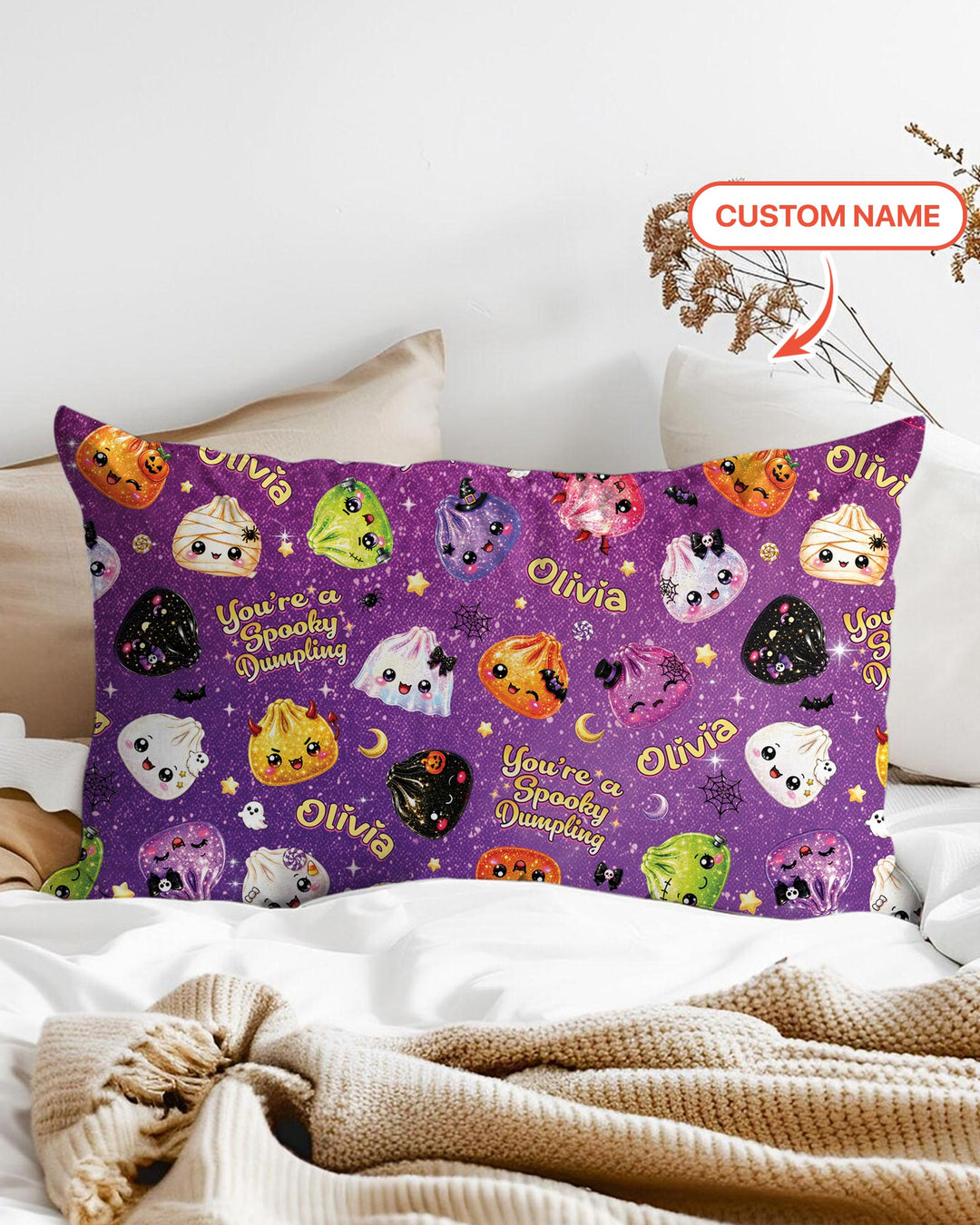 Custom Name You're A Spooky Dumpling Bamboo Pillow Case