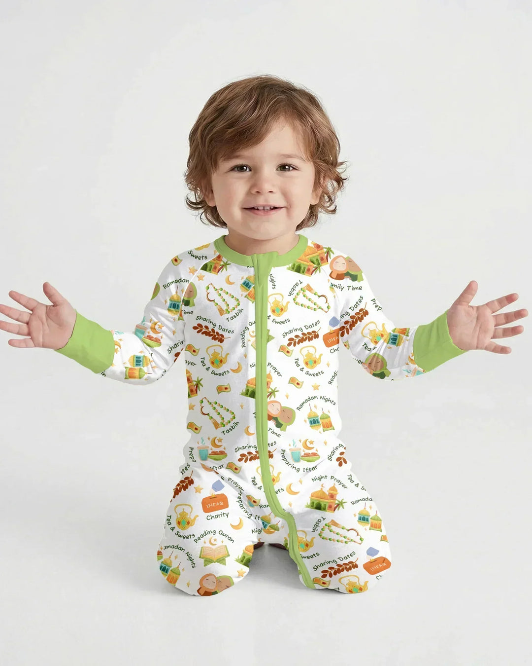 Ramadan Mubarak Matching Family Bamboo Convertible Zippy