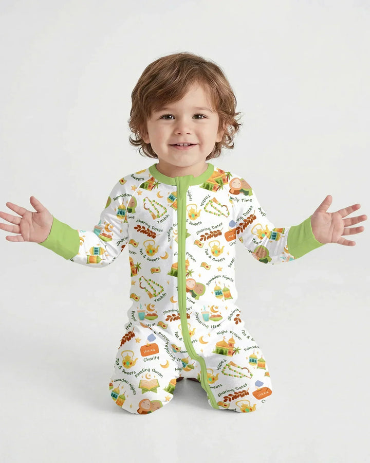 Ramadan Mubarak Matching Family Bamboo Convertible Zippy