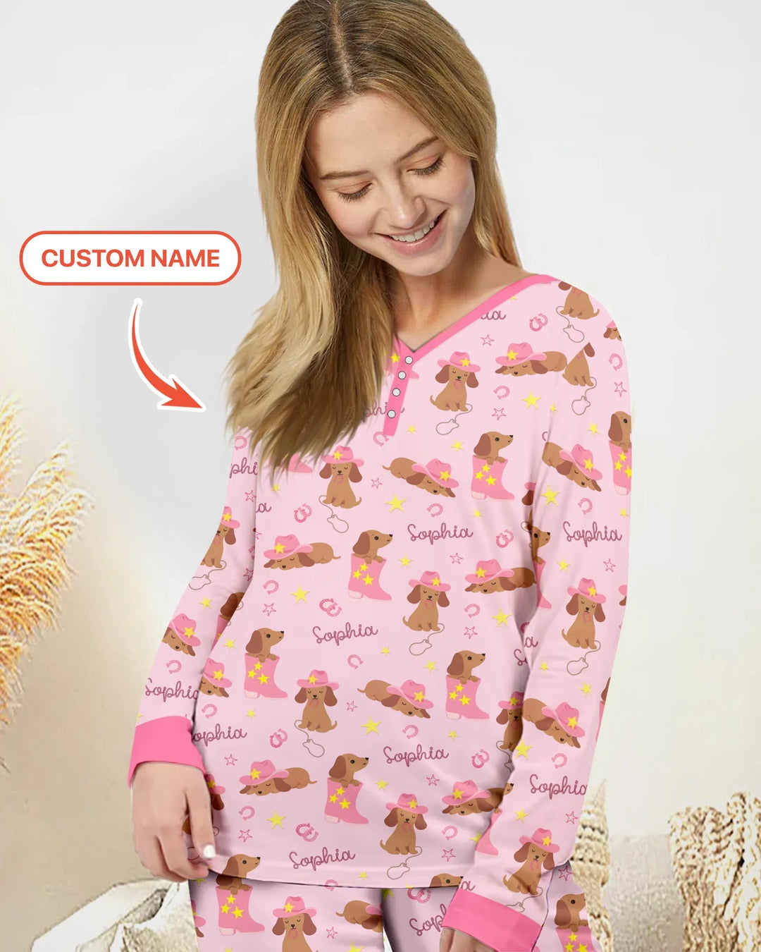 Howdy Dachshund Women Pajama Set