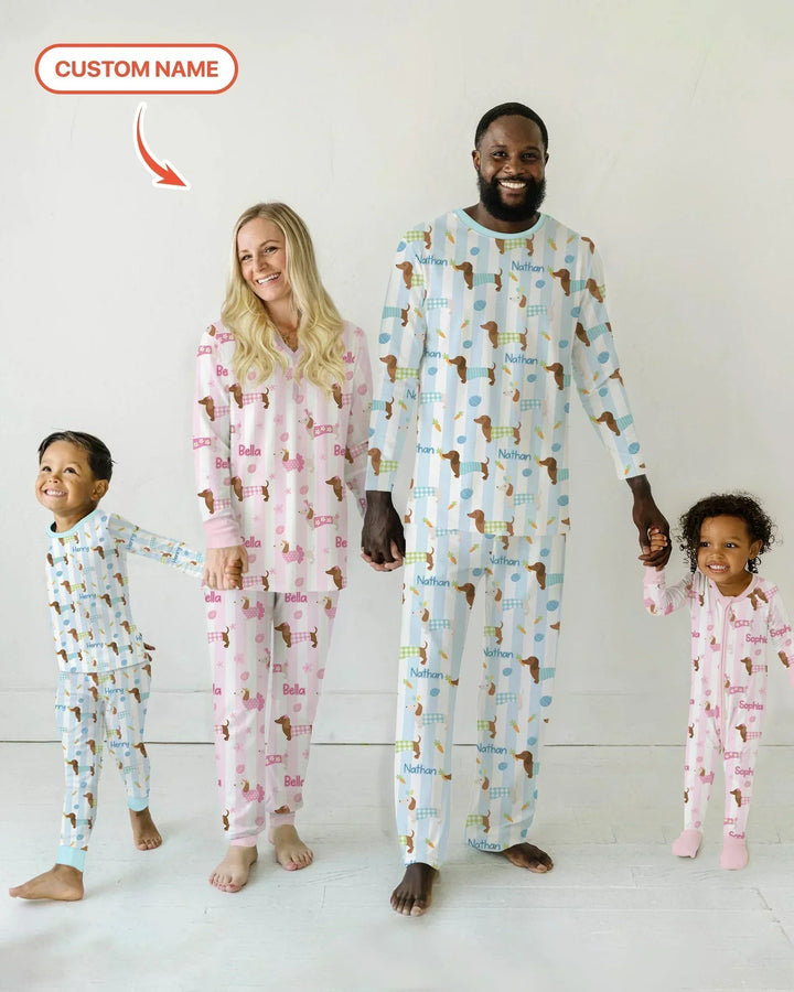 Custom Name Easter Dachshunds Family Matching Bamboo Convertible Zippy