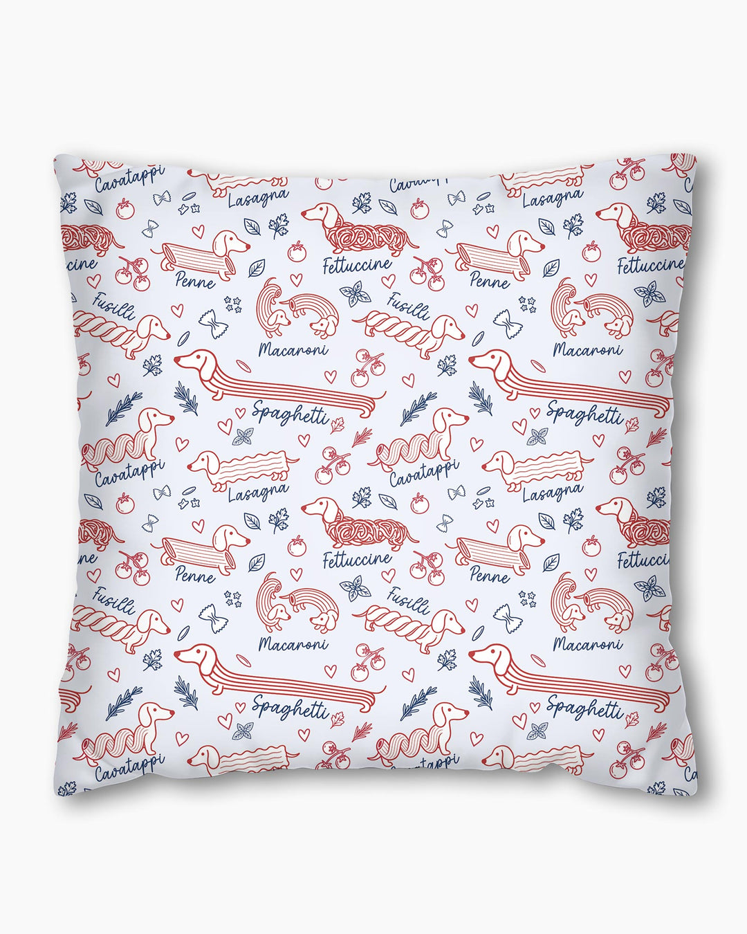 Funny Dachshund Pasta Pups Bamboo Pillow Case