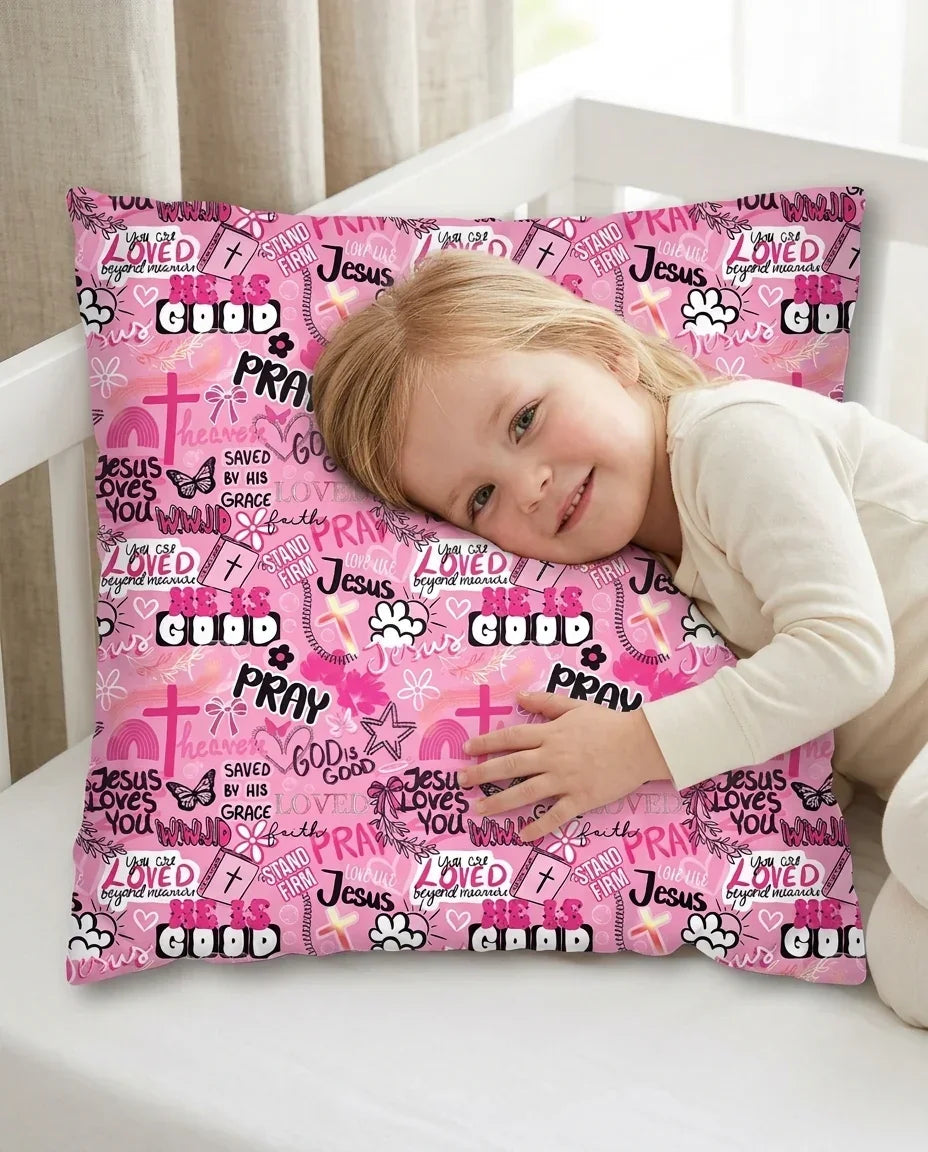 Pink Faith & Grace Bamboo Pillow Case