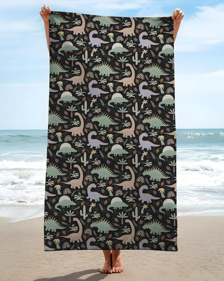 Navy Jurassic Jungle Bamboo Swim Poncho