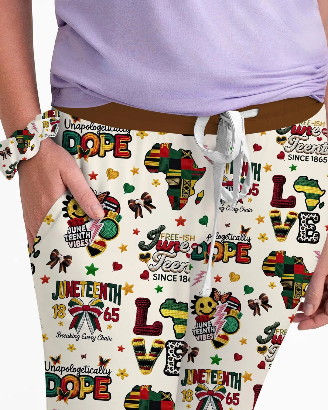 Juneteenth Breaking Every Chain Bamboo Women Pajama Set