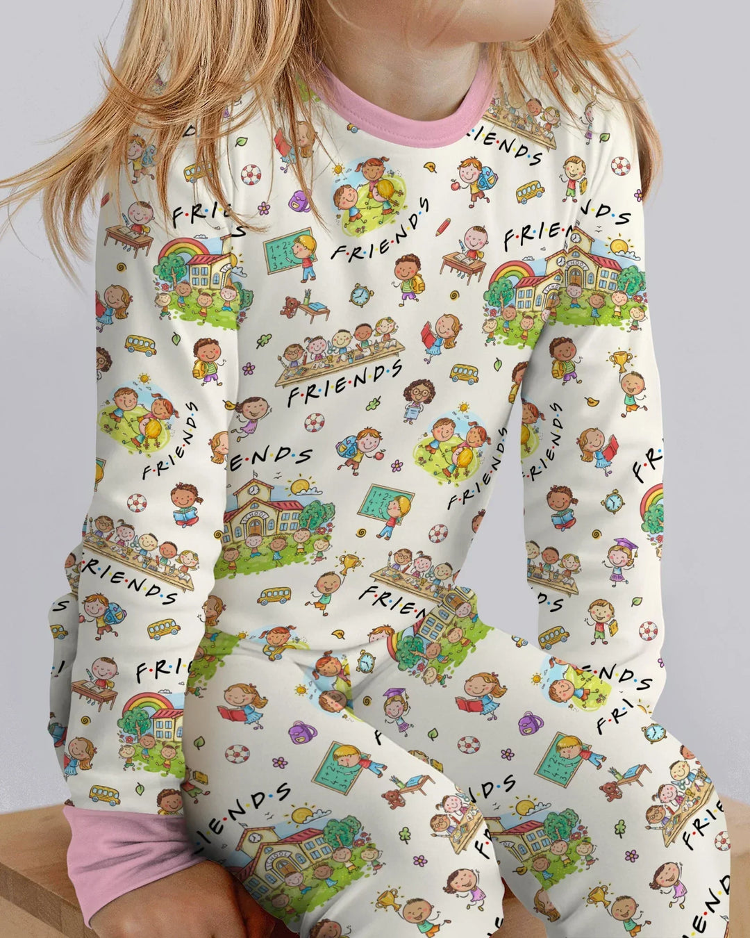Template Bamboo Two Piece Long Sleeve Pyjamas Set