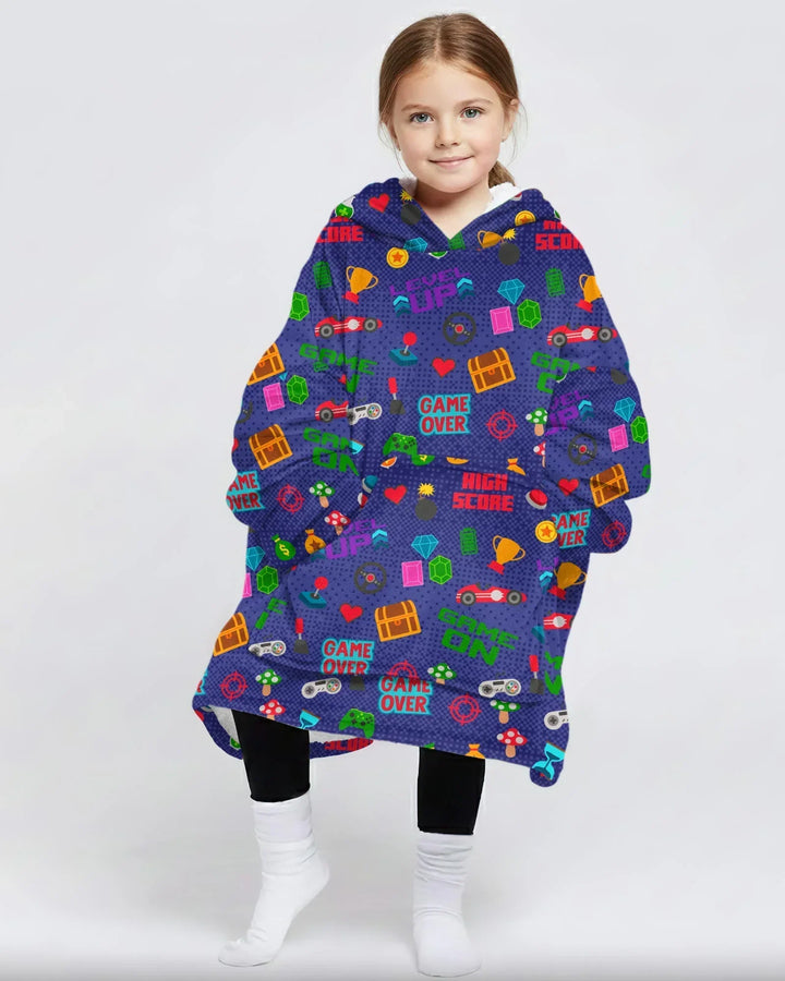 Gamer Mode On Family Matching Bamboo Blanket Hoodie
