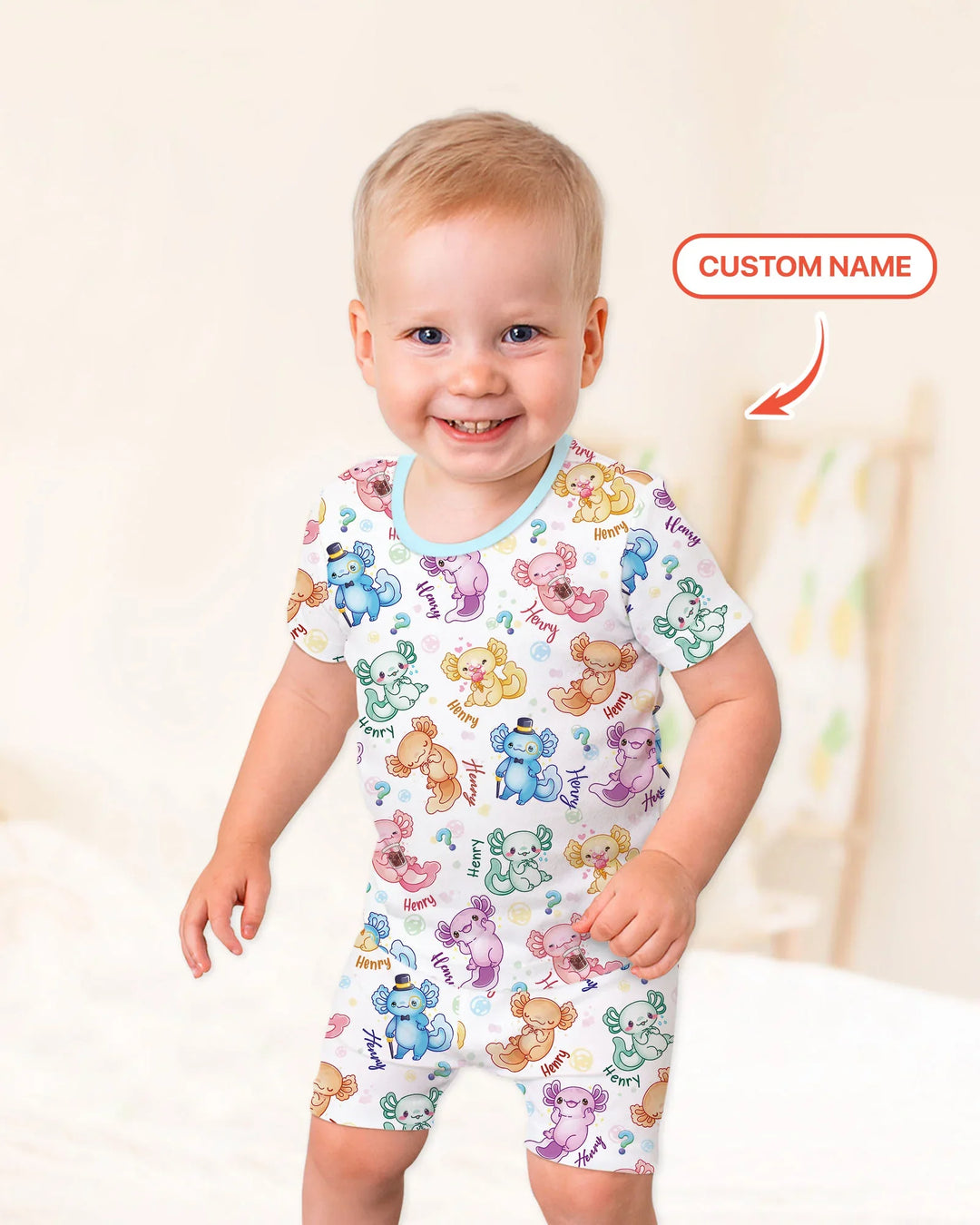 I Axololt Questions Bamboo Two Piece Short Sleeve Short Pajama Set