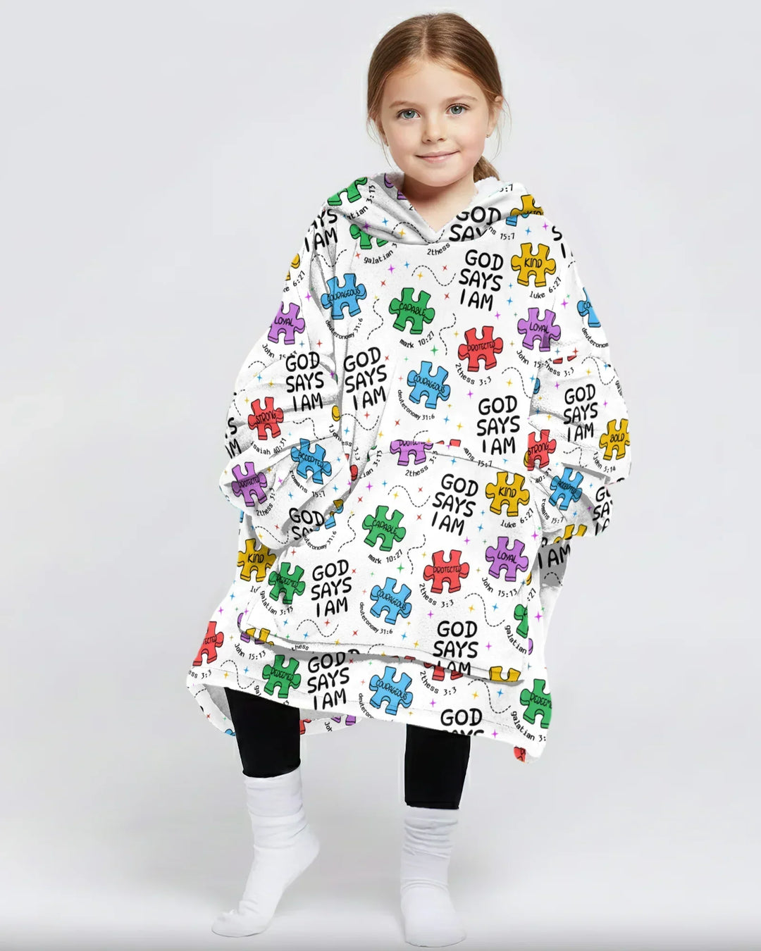 All Pieces Belong Wearable Bamboo Blanket Hoodie
