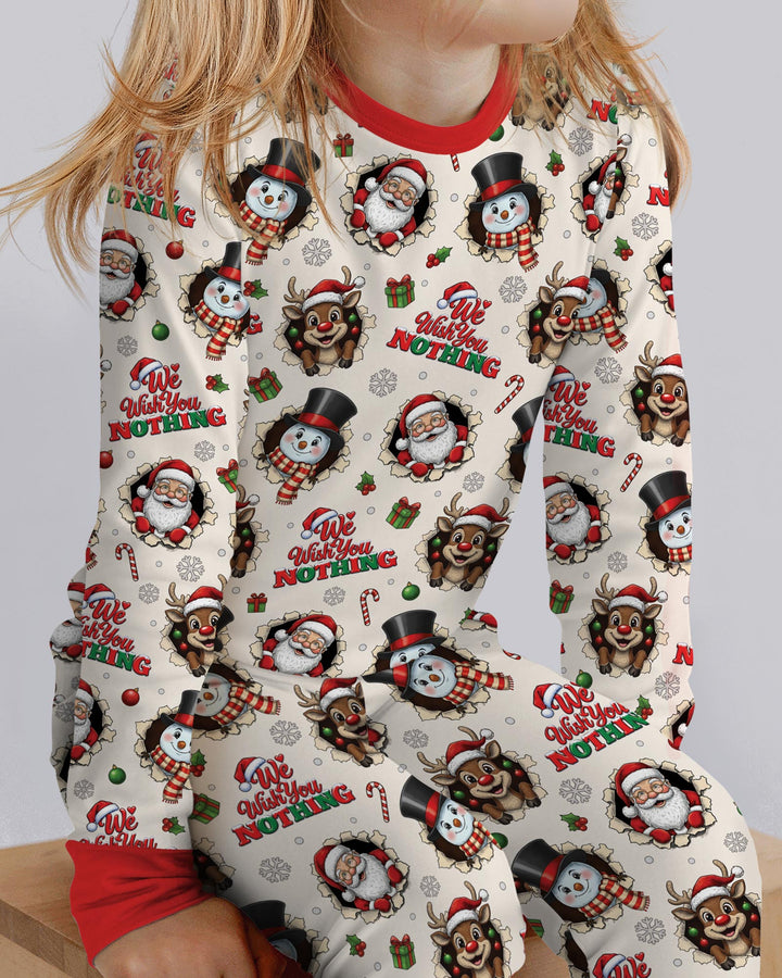 Funny Butt Christmas Squad Bamboo Two Piece Long Sleeve Pajama Set