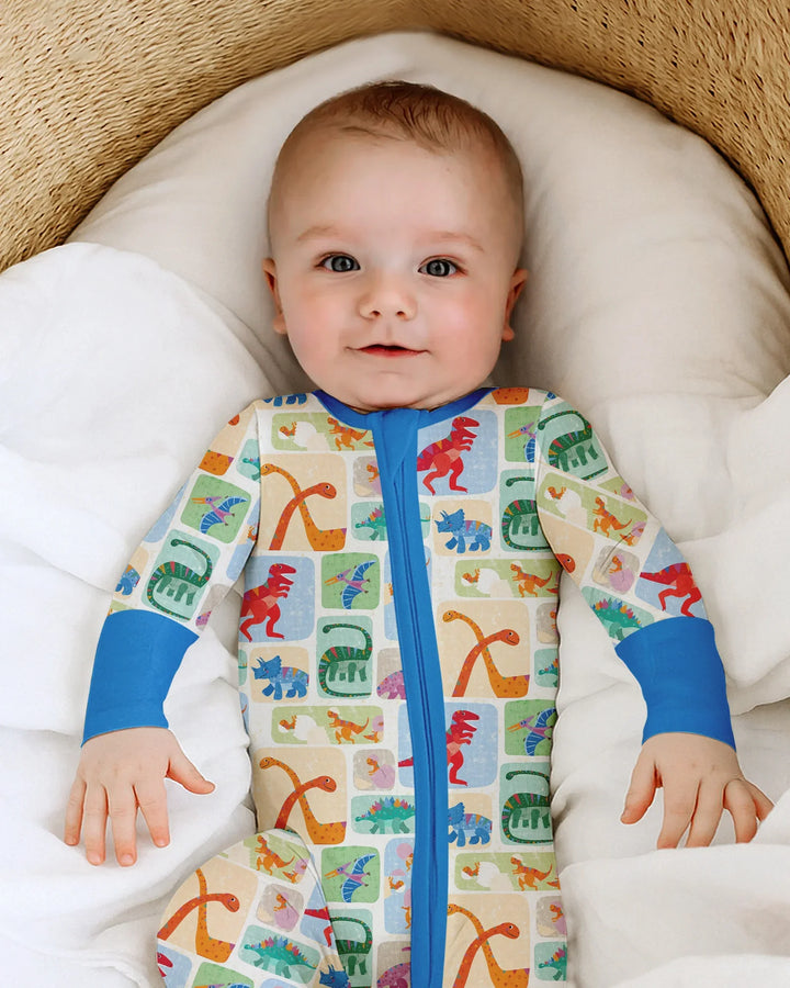 Rainbow Dino Friends Family Matching Bamboo Convertible Zippy