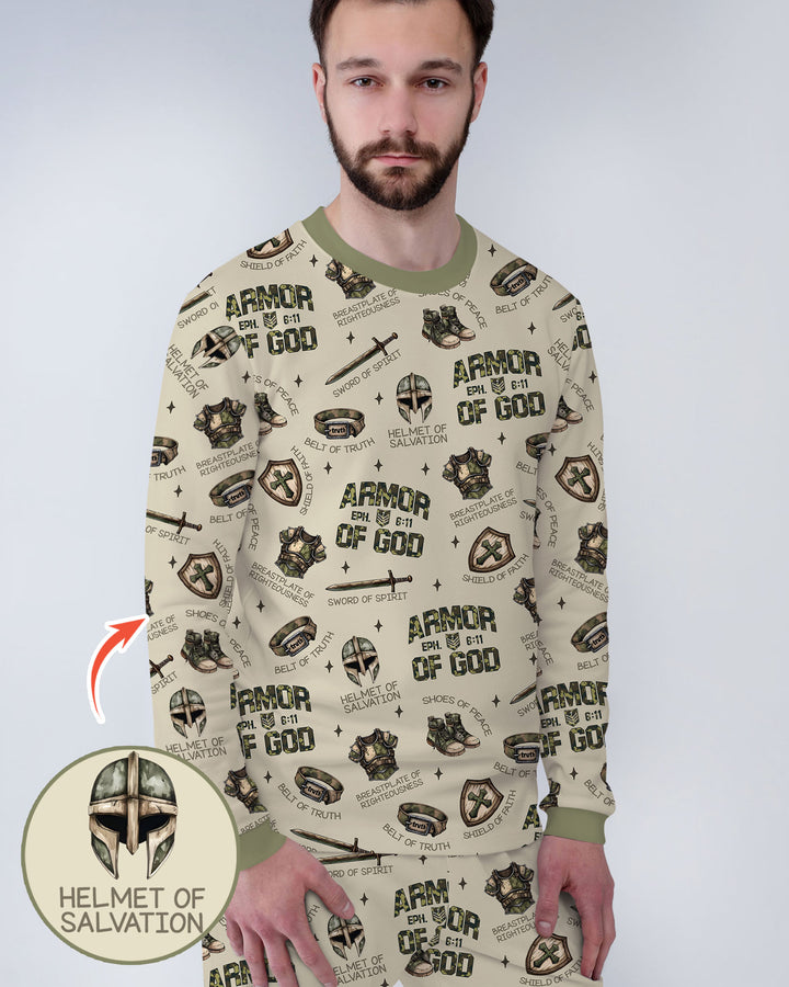 Camo Armor Of God Bamboo Men's Pajama Set