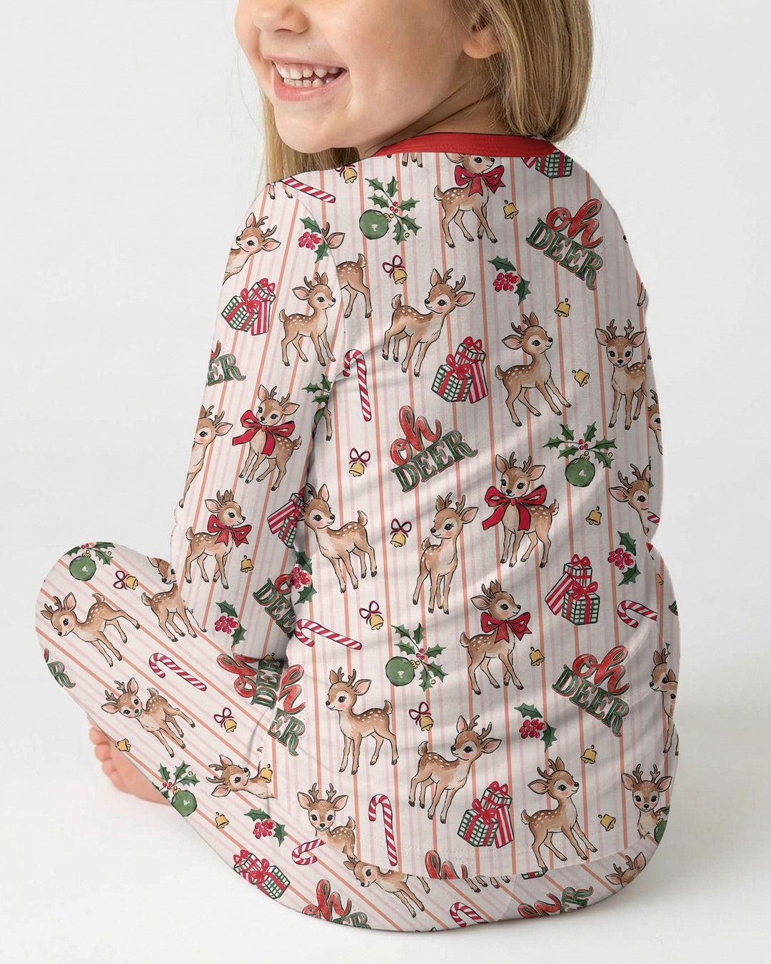 Oh Deer Mommy & Me Matching Bamboo Two Piece Long Sleeve Pajama Set