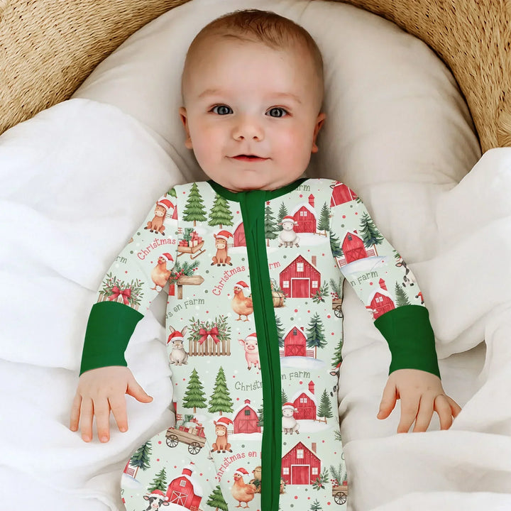 Christmas on Farm Bamboo Convertible Zippy
