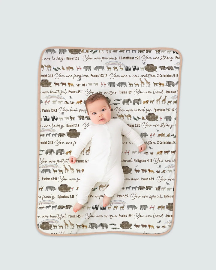 Biblical Noah's Ark Bamboo Blanket
