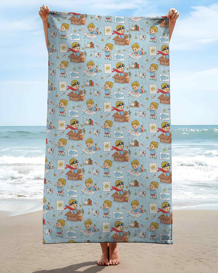 Tiny Explorer Tales Bamboo Beach Towel