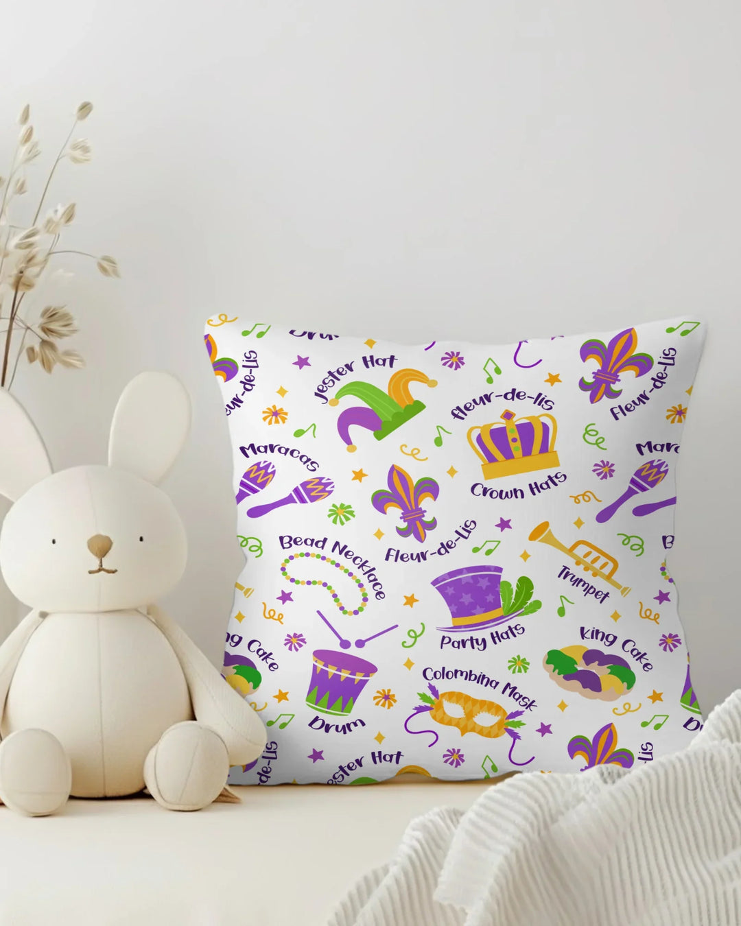 Mardi Gras Family Matching Bamboo Pillow Case