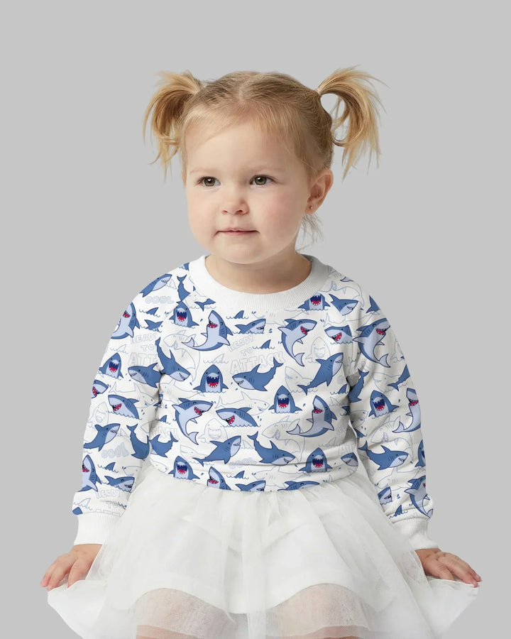 Big Sharks Attack Bamboo Crewneck Sweatshirt