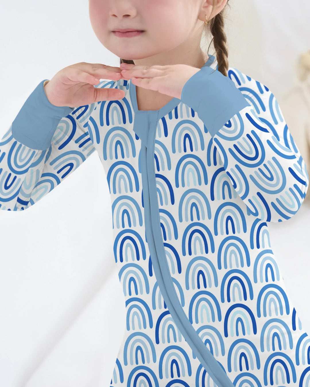 Sky Blue Rainbows Bamboo Convertible Zippy