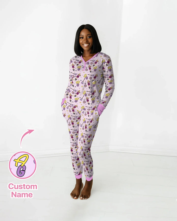Custom Name Mini Rockstar Women Pajama Set