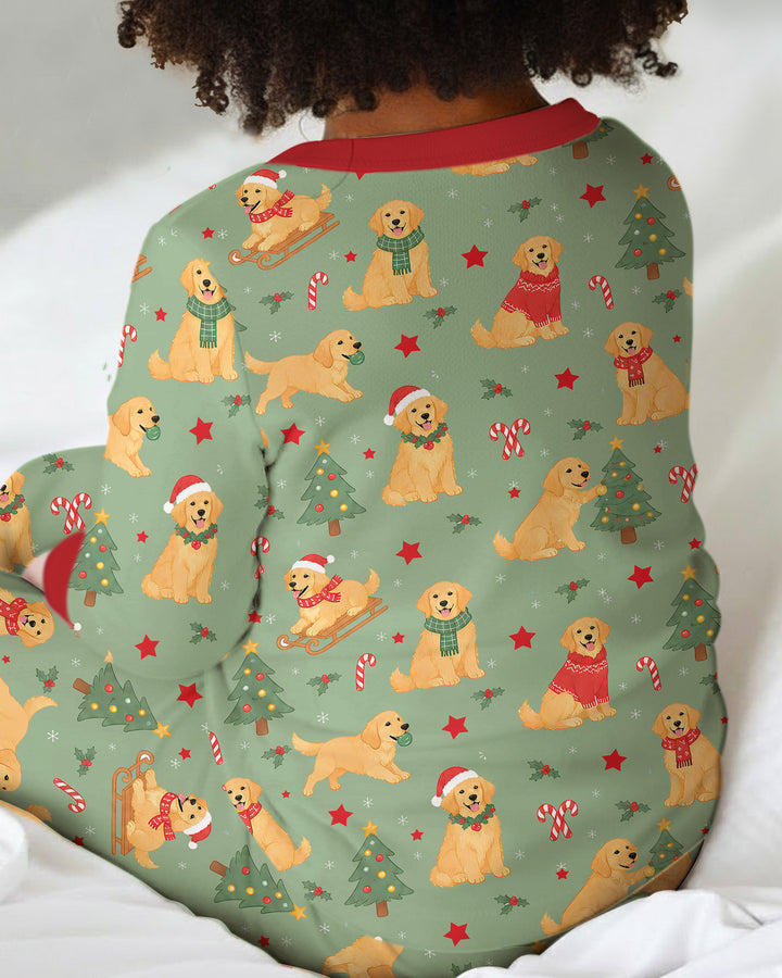 Holiday Dog Bamboo Two Piece Long Sleeve Pajama Set