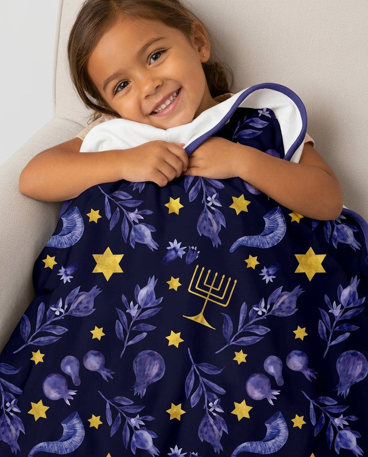 Rosh Hashanah Night Family Matching Bamboo Blanket