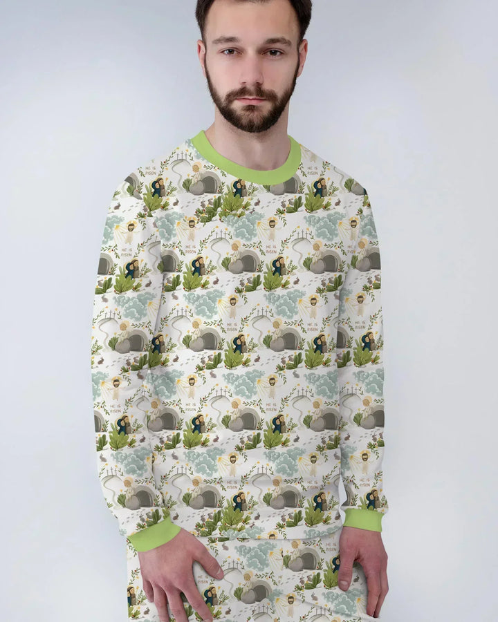 Matthew 28:1–8 He Is Risen Bamboo Men's Pajama Set