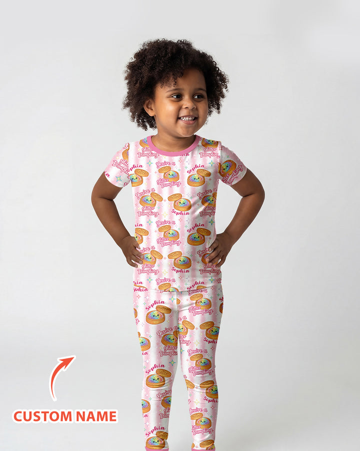 CUSTOM Template Bamboo Two Piece Short Sleeve Pyjamas Set