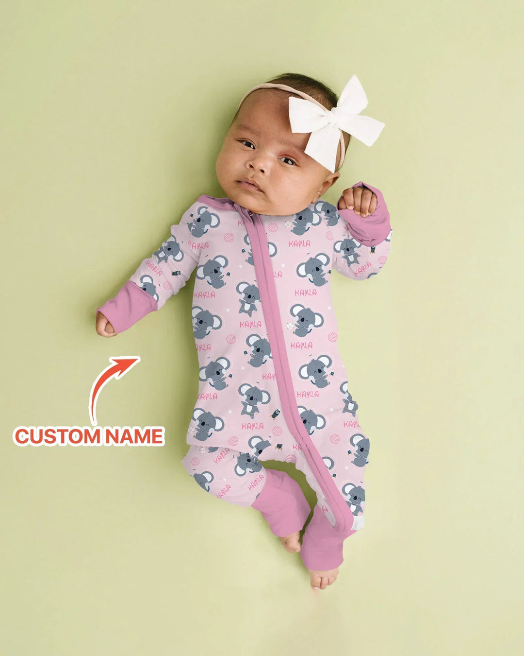 Custom Name Cosmic Koala Bamboo Convertible Zippy