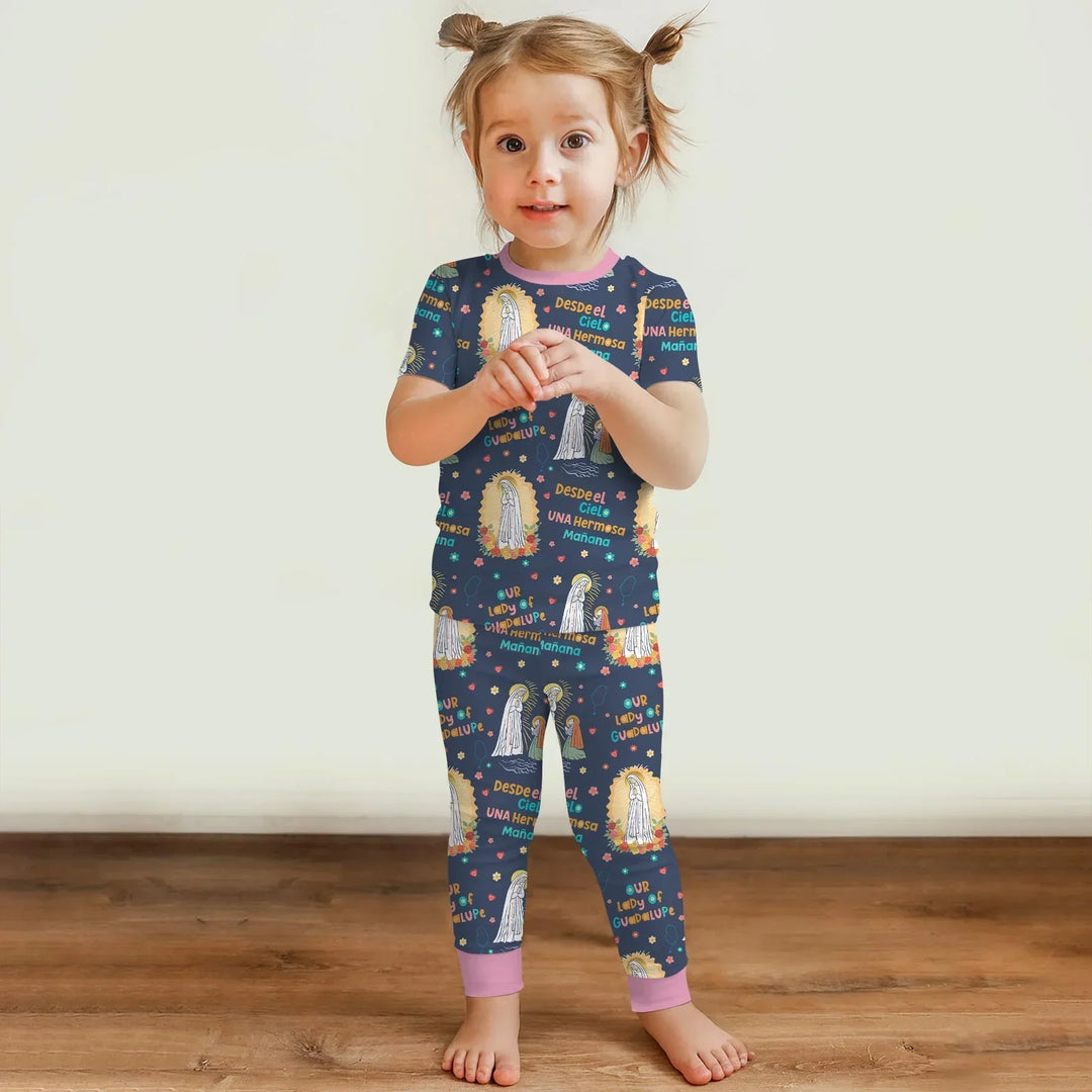 Maria Our Lady Of Guadalupe Bamboo Two Piece Short Sleeve Pajama Set