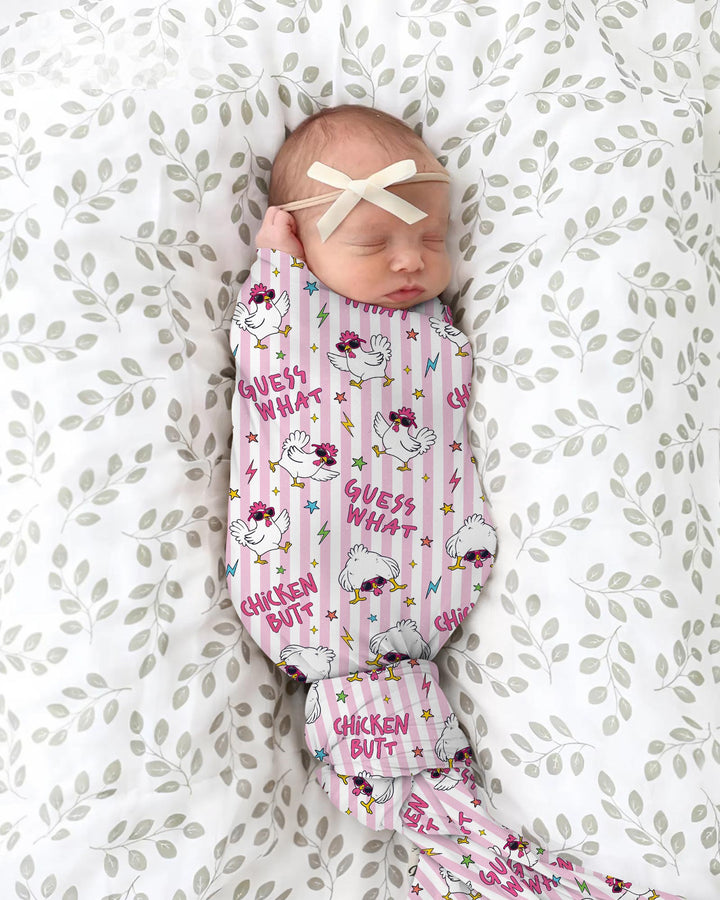 Guess What? Chicken Butt! swaddle blanket